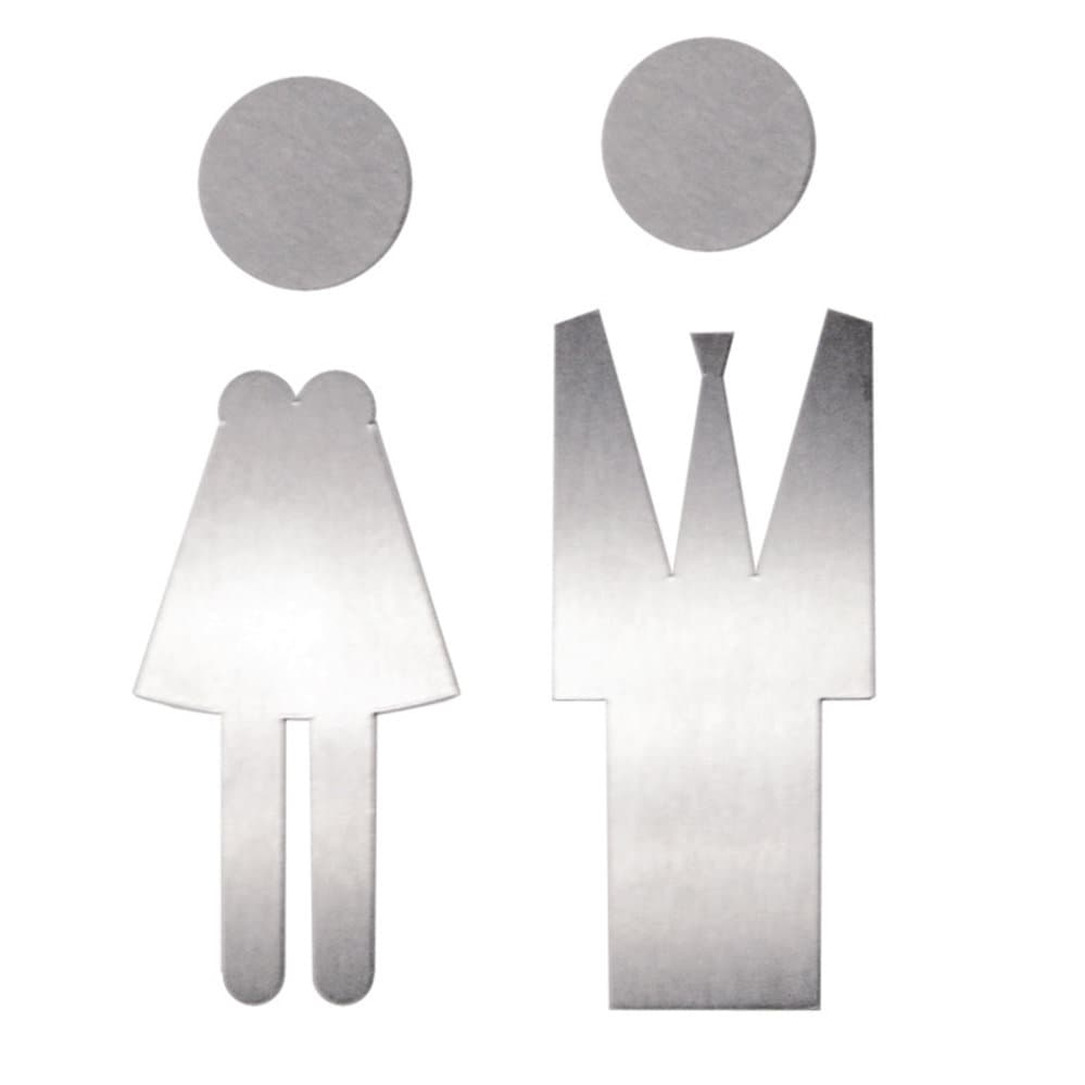 Picto RVS groot man + vrouw