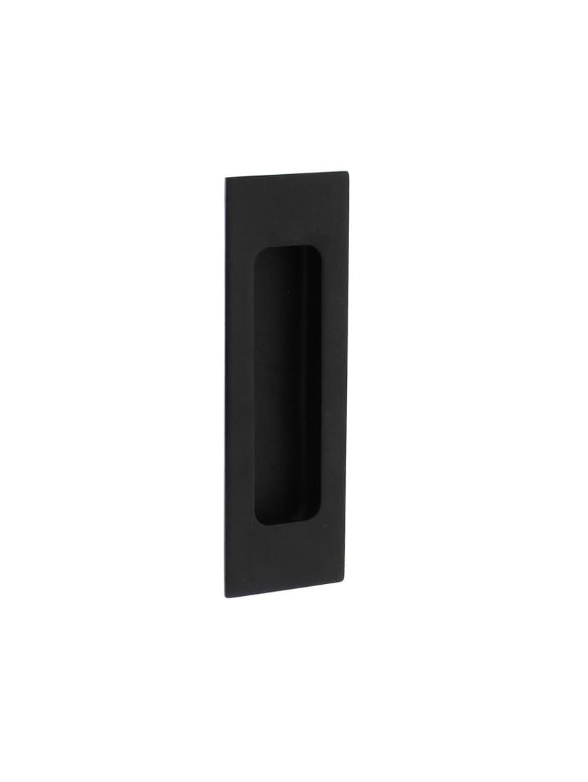 Intersteel Schuifdeurkom rechthoek 120x40 mm blind mat zwart