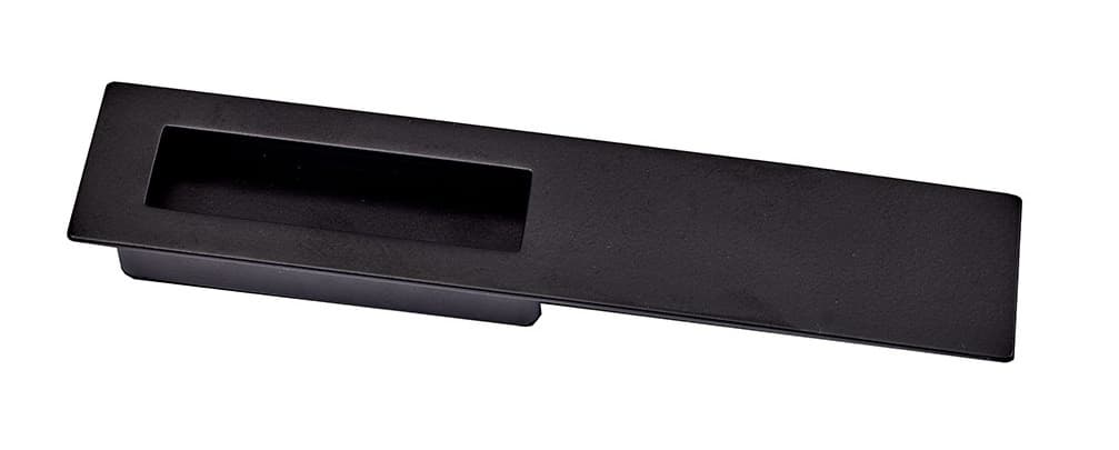 Mat zwarte schuifdeurkom 96x200 mm met voorplaat