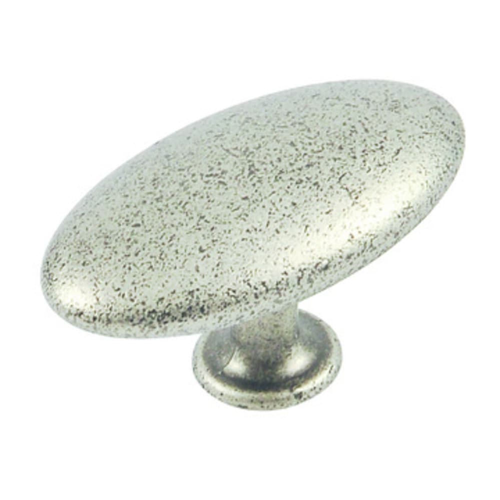 Meubelknop plat ovaal 64 mm ijzer kleur