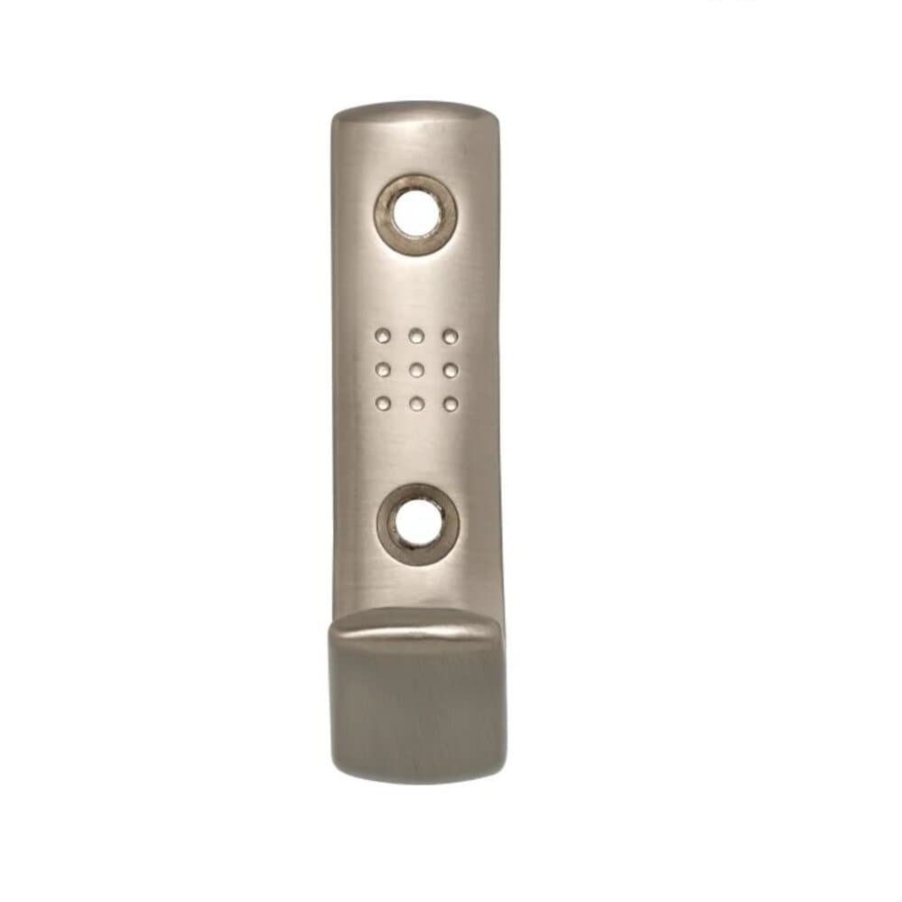 Haak enkel 70 mm hoog RVS kleur 2-gaats