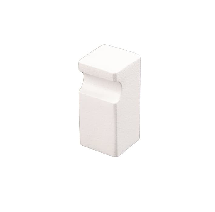 Witte meubelknop CUBICA TOP 12 mm