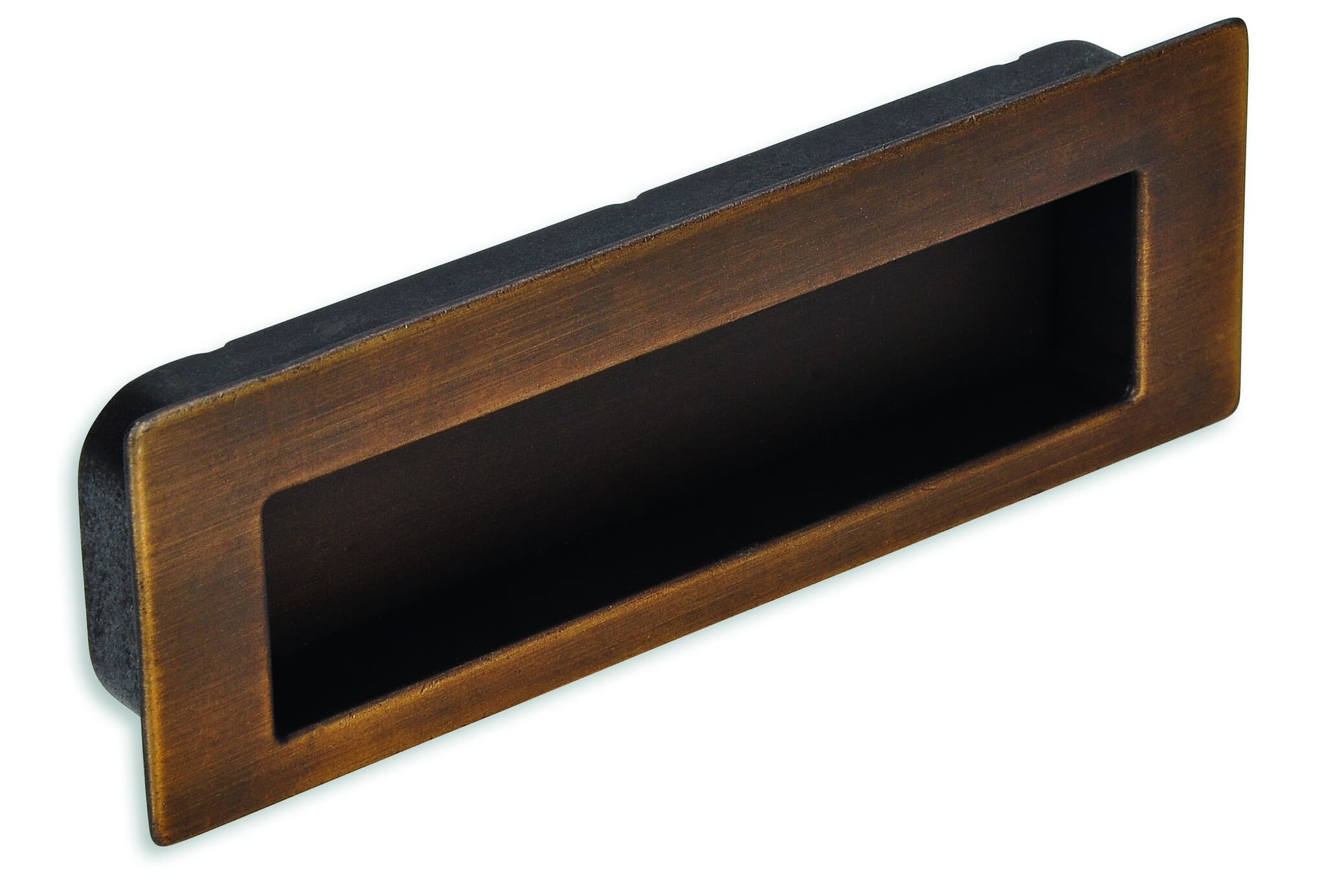 Inkapschelp rechthoekig 112x38x13 - Antiek messing geborsteld