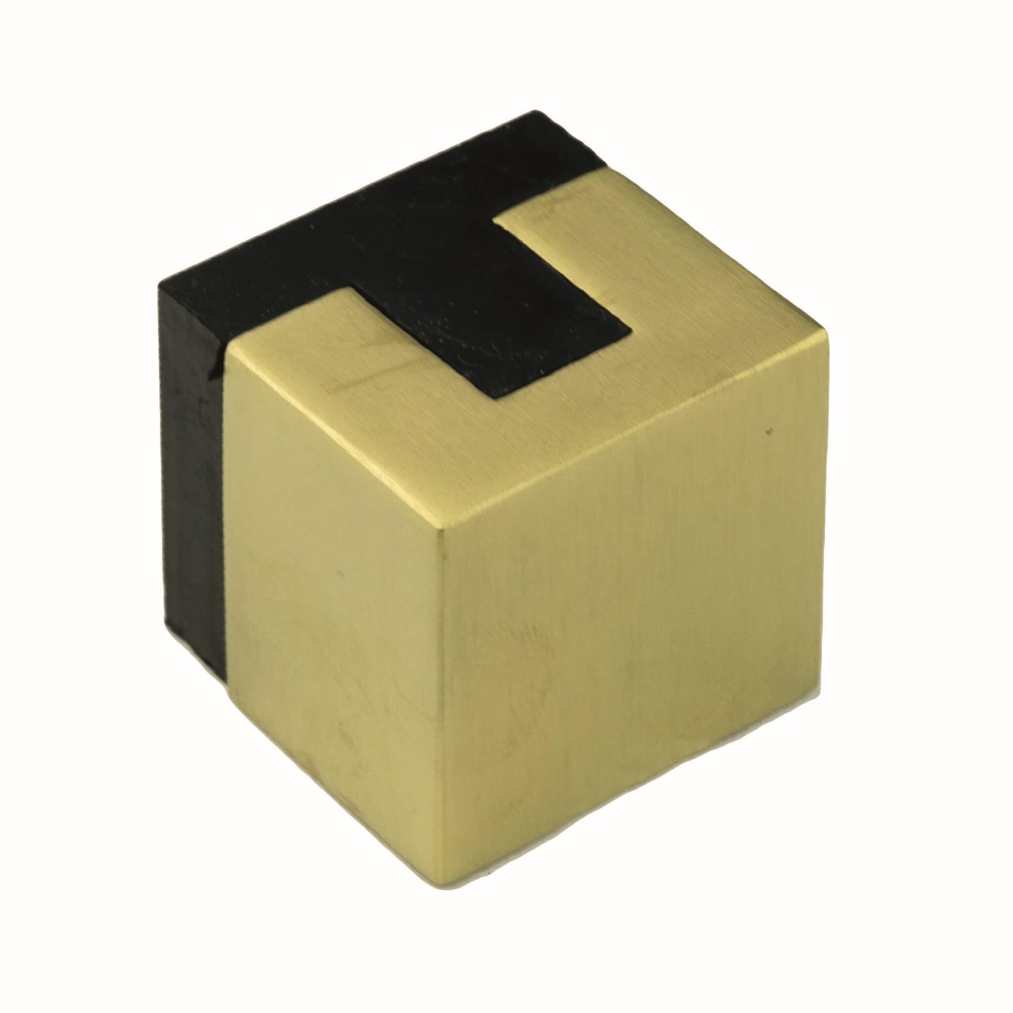 Mat gouden vloerdeurstop Carre