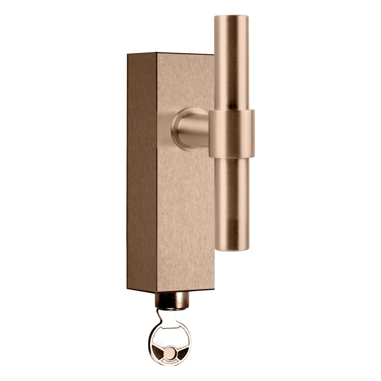 Raamkruk Piet Boon ONE PBT15-DKLOCK - Licht brons PVD - afsluitbaar