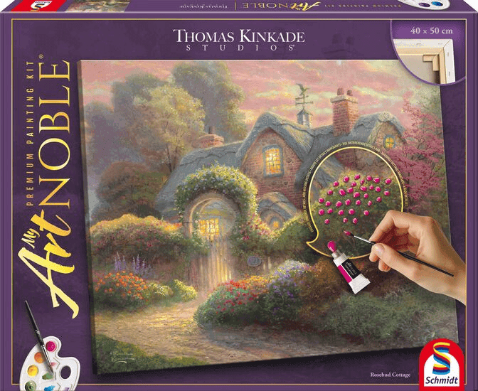 Thomas Kinkade, My ArtNOBLE Rosebud Cottage - Hobbypakket