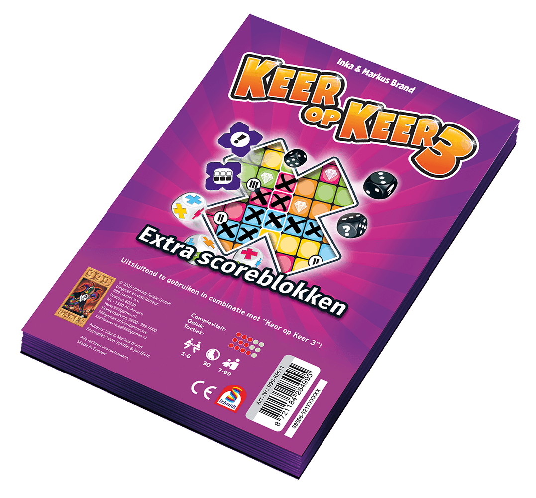Scoreblokken Keer op Keer 3 twee stuks Level 1 - Dobbelspel