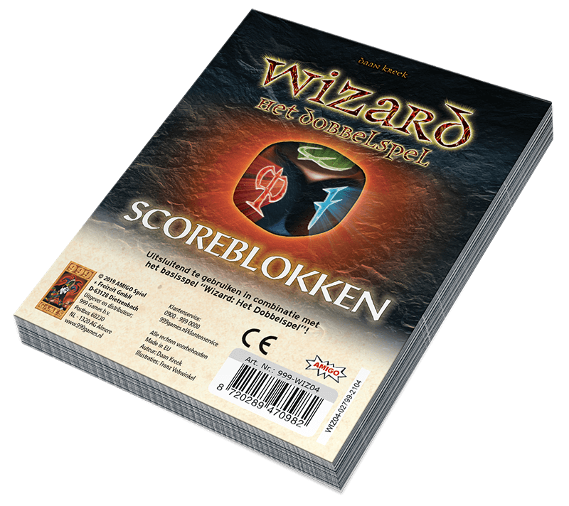 Scoreblokken Wizard Dobbelspel  drie stuks - Kaartspel