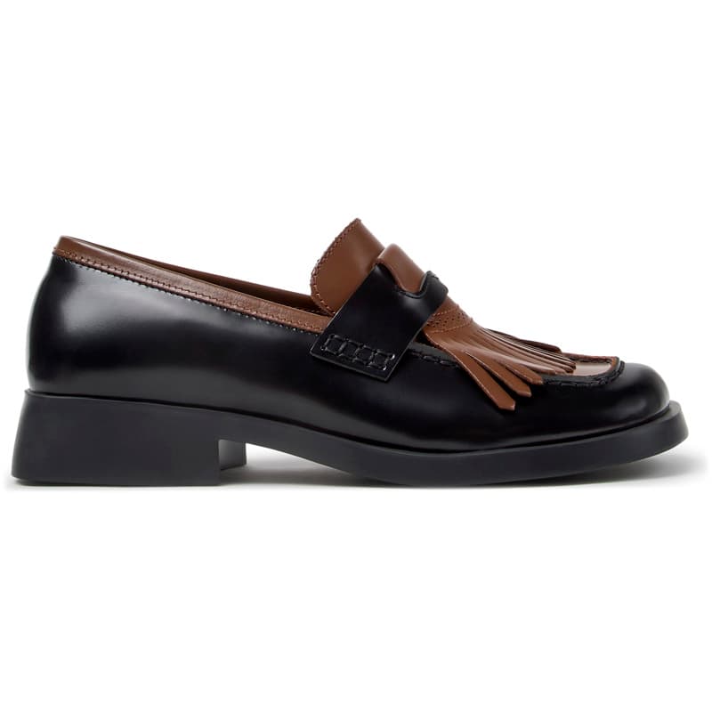 CAMPER Twins - Chaussures habillées pour Femme - Noir,Marron, taille 38, Cuir lisse