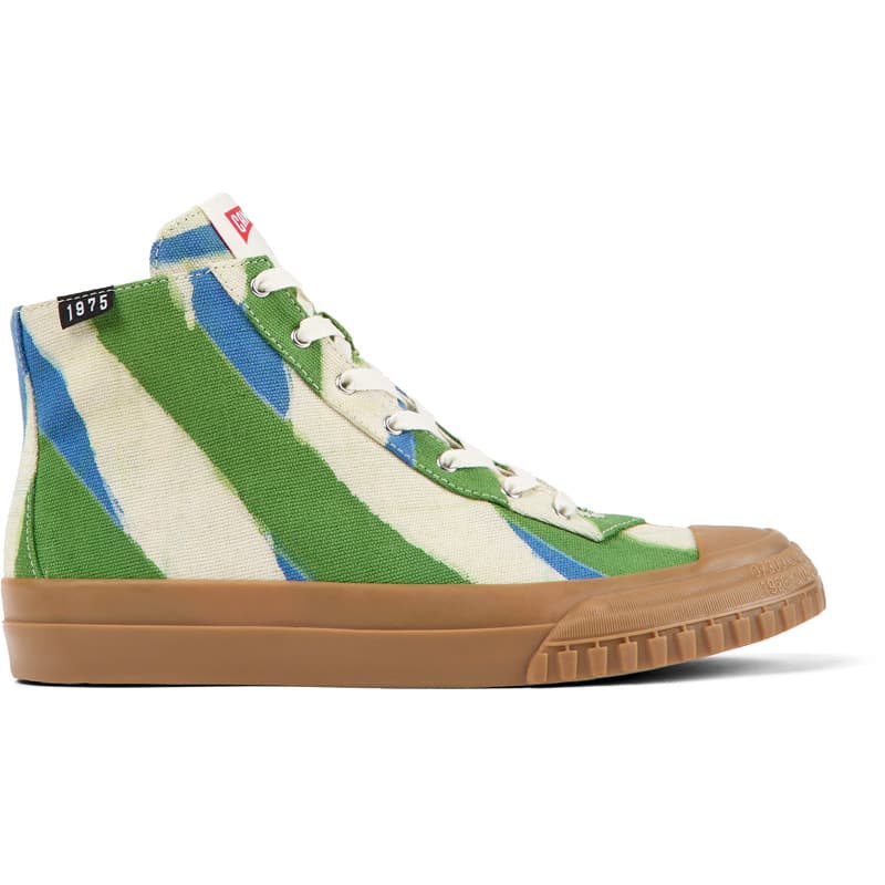 CAMPER Camper x EFI - Bottines pour Homme - Vert,Bleu,Blanc, taille 39, Tissu en coton