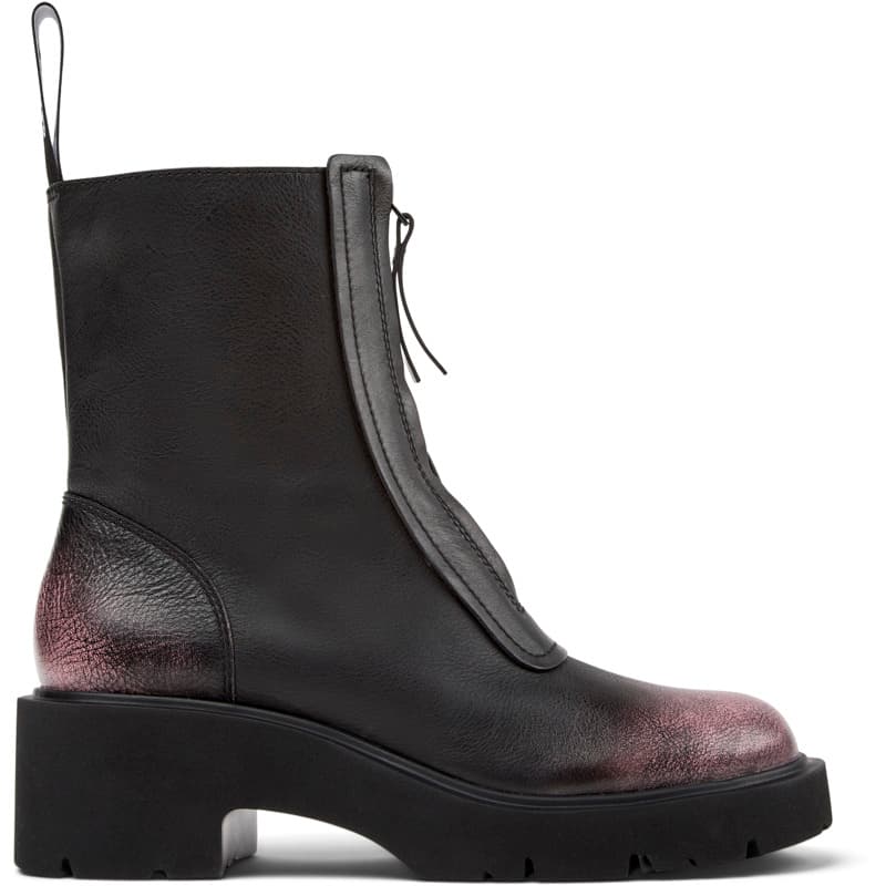CAMPER Milah - Bottines pour Femme - Noir,Rose, taille 36, Cuir lisse