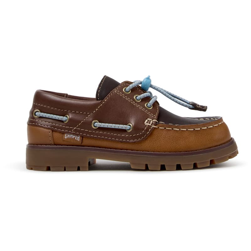 CAMPER Twins - Chaussures casual chic pour Filles - Marron, taille 31, Cuir lisse