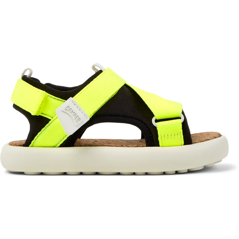 CAMPER Pelotas Flota - Sandales pour Filles - Noir,Jaune, taille 31, Tissu en coton