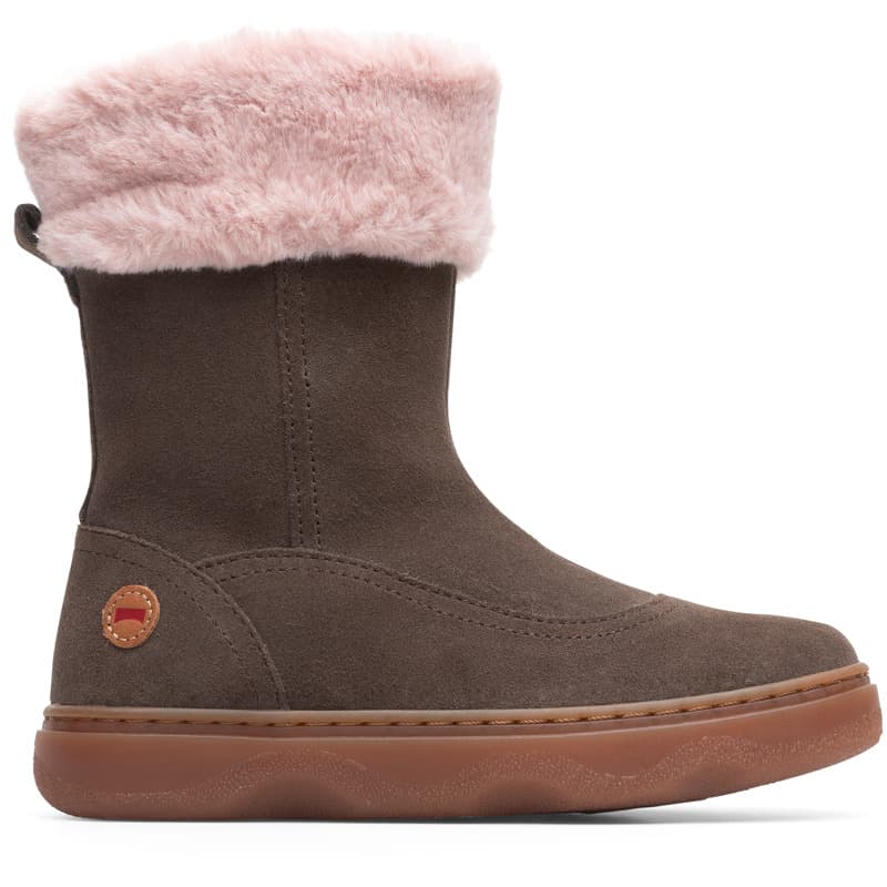 CAMPER Kiddo - Bottes pour  - Marron gris, taille 27, Tissu en coton