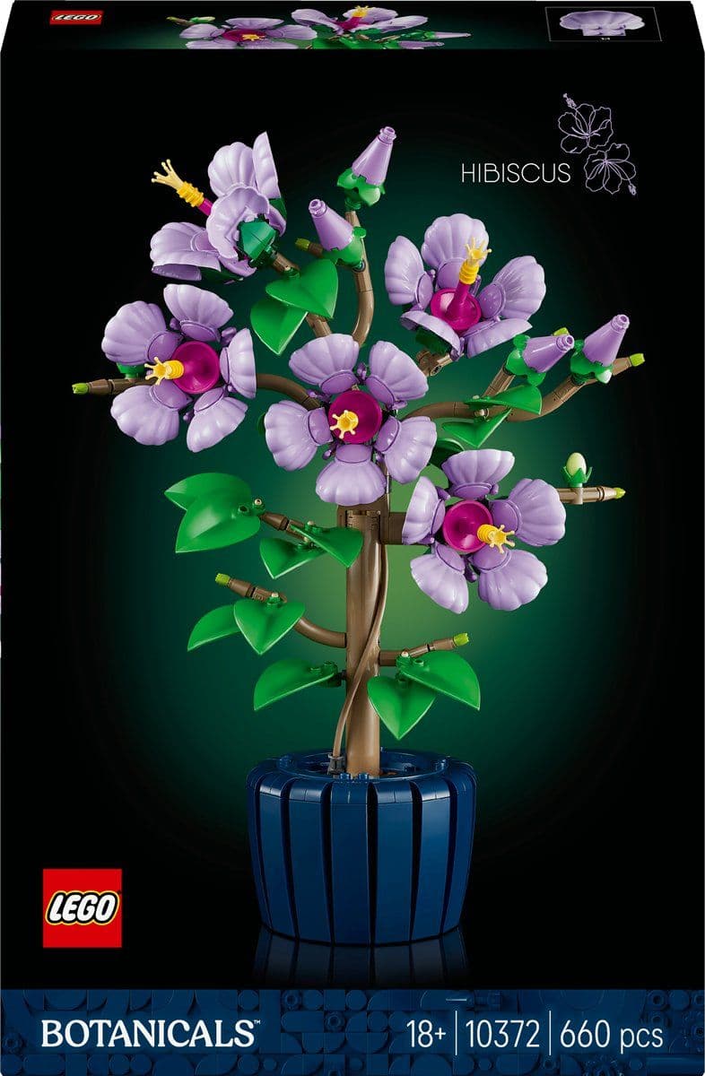 LEGO Botanicals Hibiscus - 10372 - Bouwset voor volwassenen - 660 onderdelen