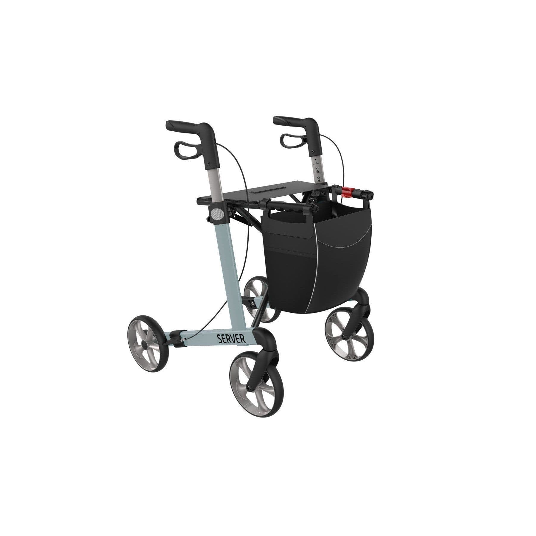 Rehasense Server Rollator - Opvouwbaar, Stabiel en Duurzaam met Zachte Comfortbanden  (6,6 kg) M / I