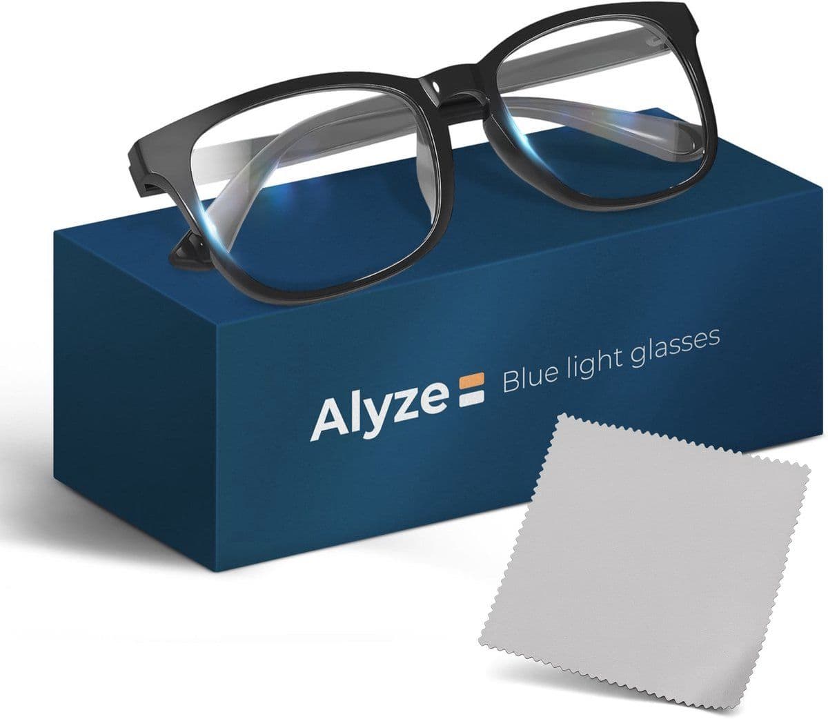 Alyze Blauw Licht Bril - Computerbril - Anti-blauwlichtfilter - Mat zwart