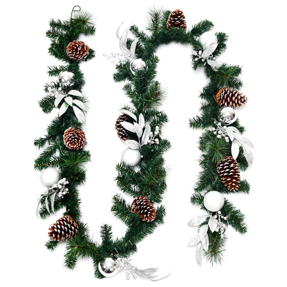 Coast Kerstslinger - Verlichte Guirlande - 50 Warmwitte LED-Lampjes - Groen - 274 cm