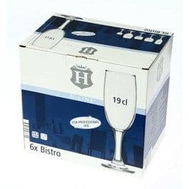 H Line Bistro - Champagneglazen - Horecakwaliteit - Set van 6 (6 stuks)