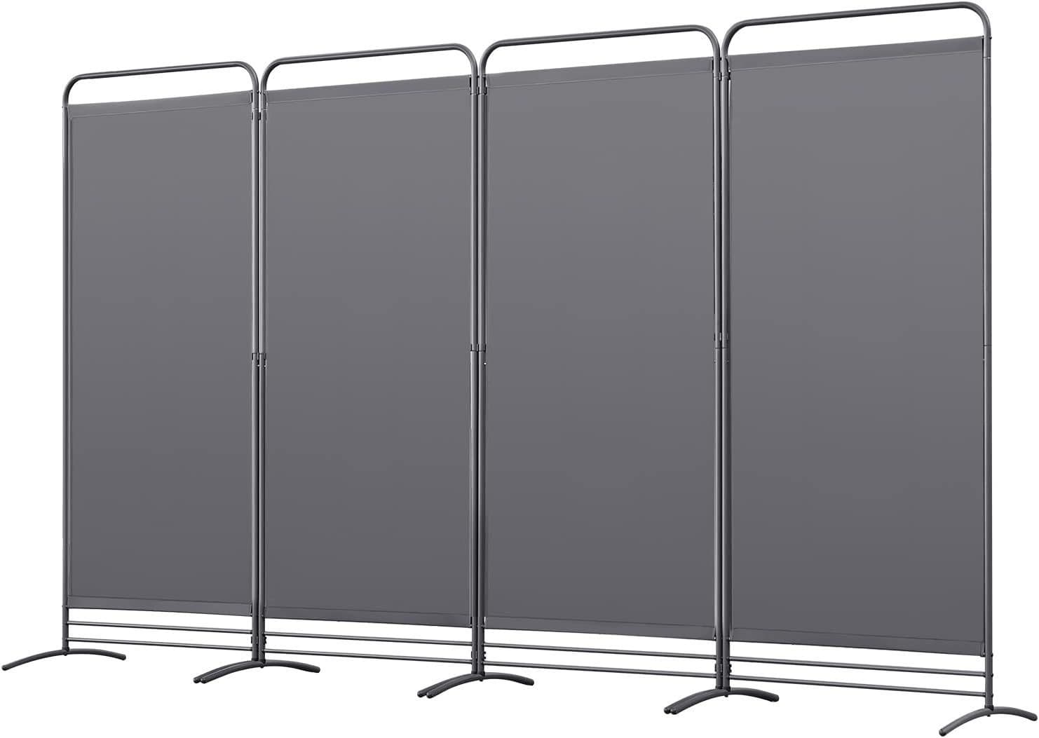 Angel Living Kamerscherm - 4 Panelen - 324 x 180 cm - Inklapbaar - Grijs
