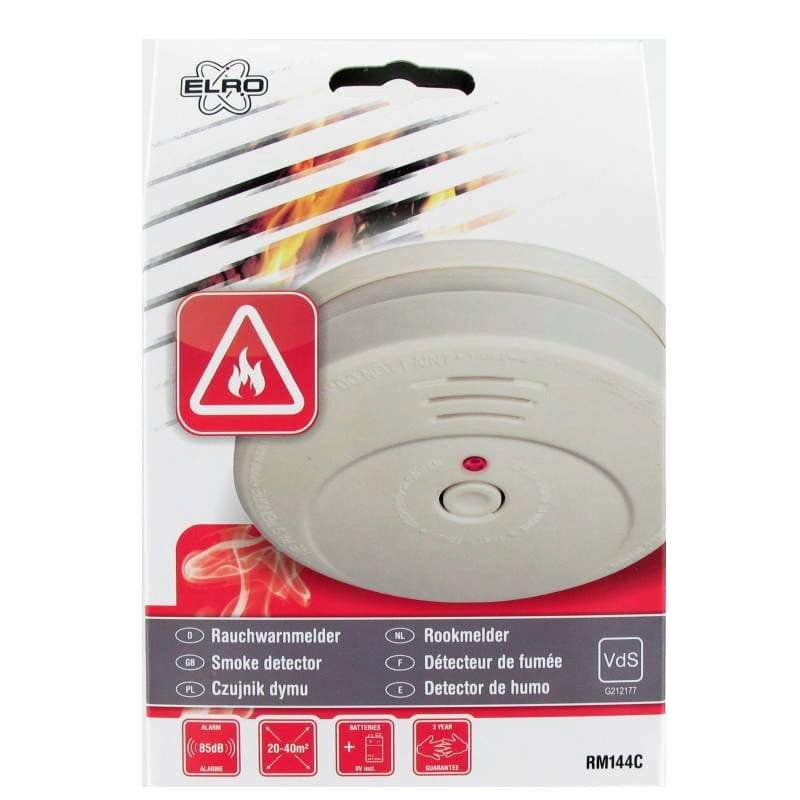 Foto-elektronische rookmelder met luid 85 dB (A) waarschuwingsgeluid inclusief batterij