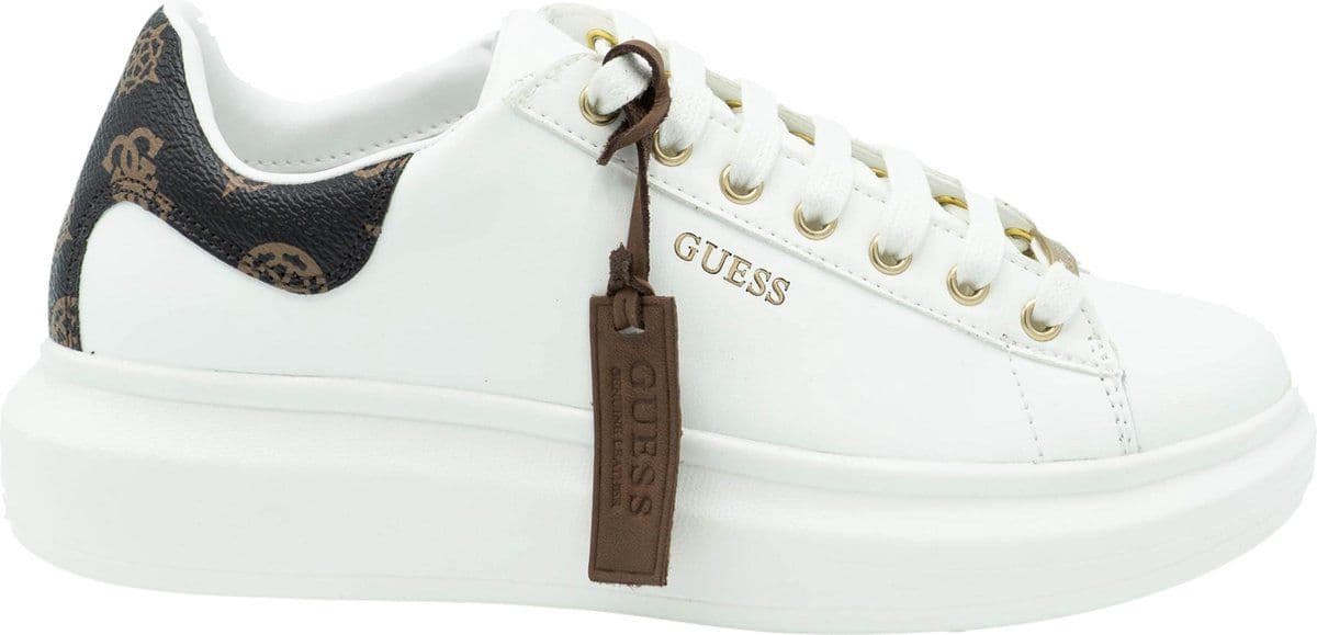GUESS Salerno - Dames Sneakers - Dikke zool - Wit - Maat 38