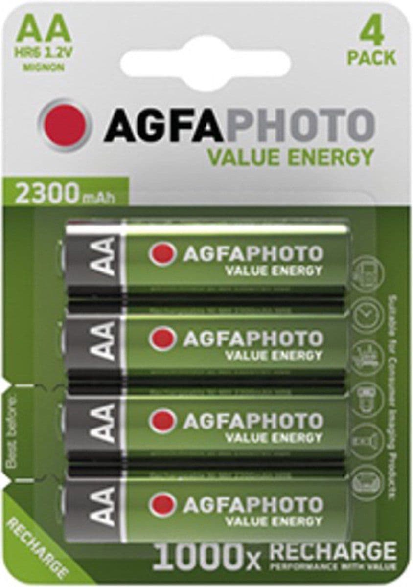 AgfaPhoto NiMh Mignon - Batterijen - 2700 mAh (4 stuks)