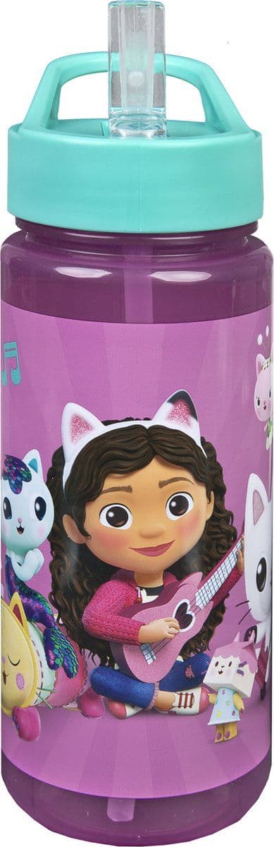 Undercover Gabby's Dollhouse - Drinkbeker met Rietje - Lekvrij - Roze (500 ml)