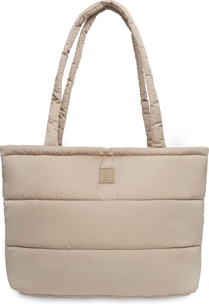 Jollein - Luiertas Puffed - Mombag - Inclusief verschoonmatje - Biscuit - 40x35x16 cm