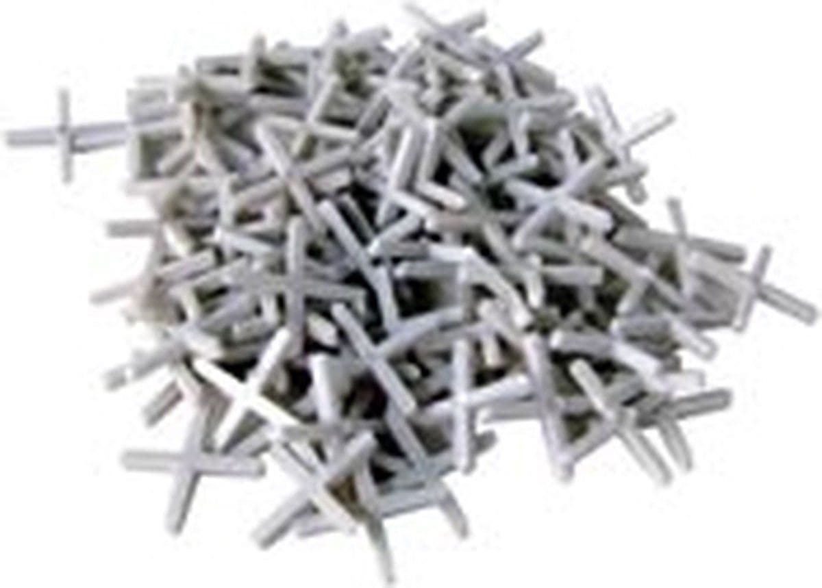 Toolland Tegelkruis - Voegkruisjes 3 mm - Kunststof wit (250 stuks)