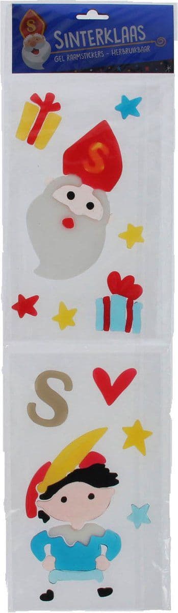 Sint Raamstickers ST802 - Gel raamstickers - Sinterklaas thema