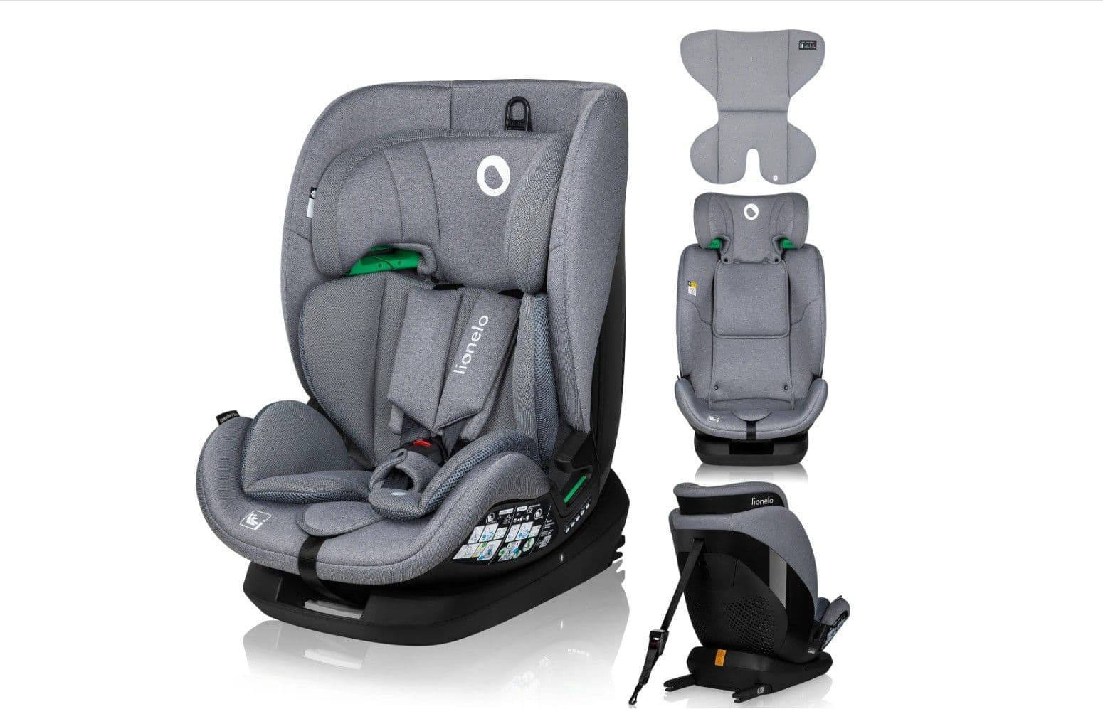 Lionelo Lavender i-Size Baby Autostoeltje - 9 tot 36 kg (1,5-12 jaar / Groep 1 2 3 / 76-150 cm) - ISOFIX - Hoge Versterkte Zijbescherming - Ventilatie