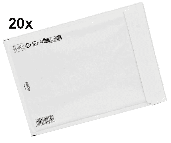 20 Luchtkussen Enveloppen W7/G - 250x350 mm - Zelfklevend
