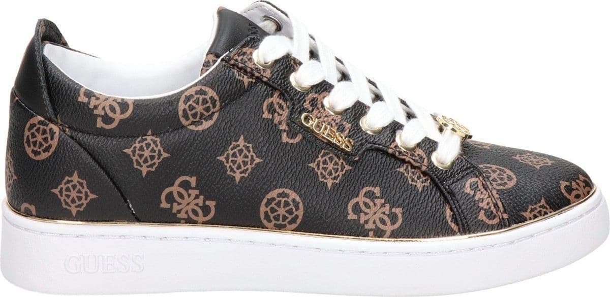 Guess Belea - Dames sneakers - Imitatieleer met logoprint - Zwart - Maat 36