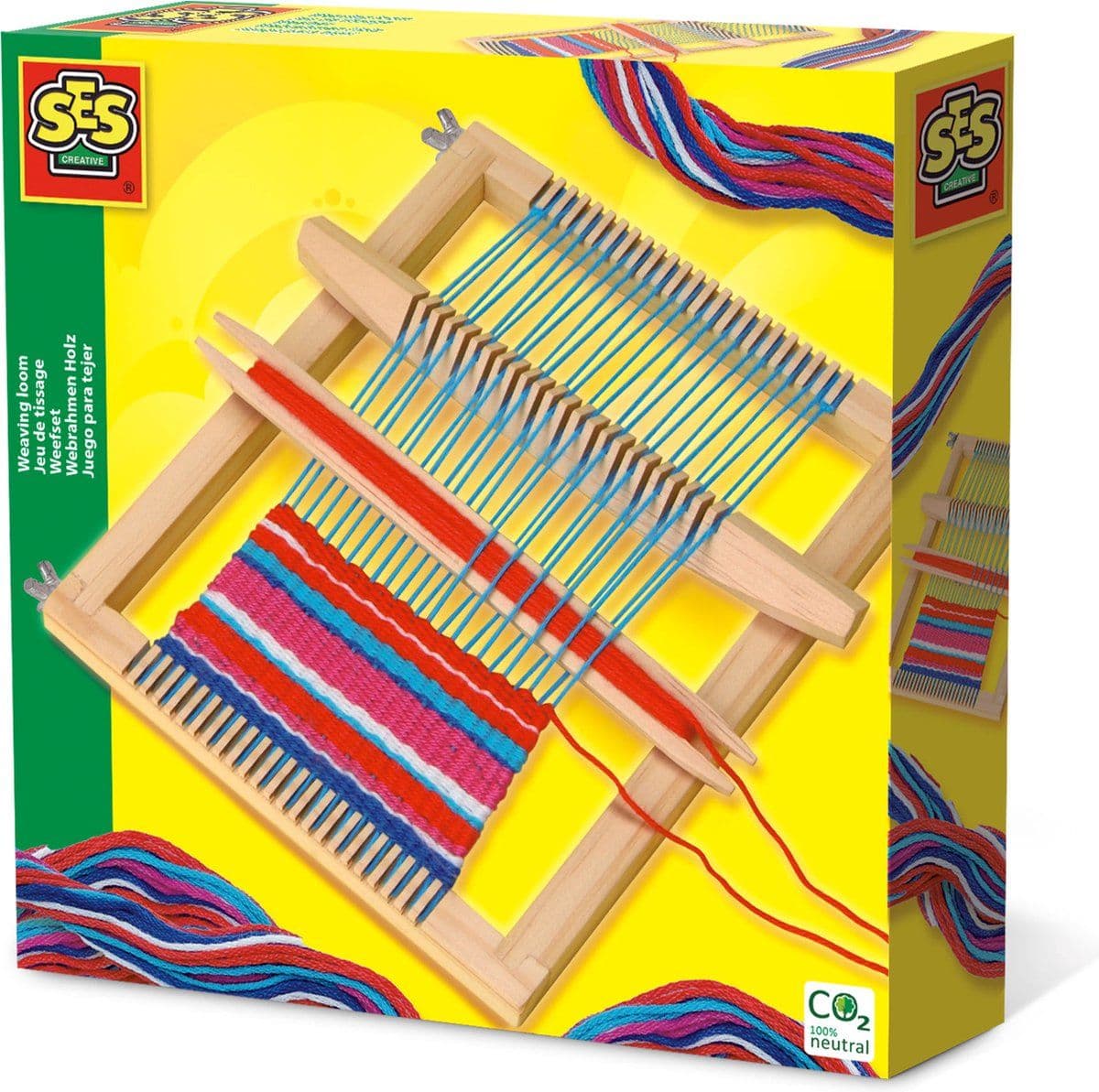 SES Weefset - Houten weefraam - Inclusief garen