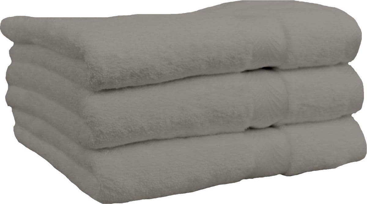 Dusk till Dawn Handdoek 50x100 cm 650 gram/m2 Taupe - Set van 3