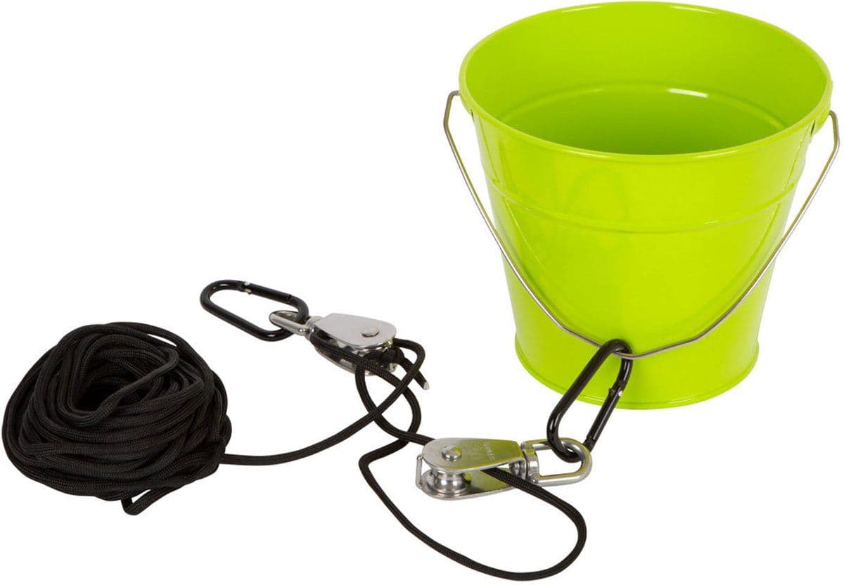 Small Foot - Emmer met Katrol - 2 katrollen en 10 meter touw - Groen