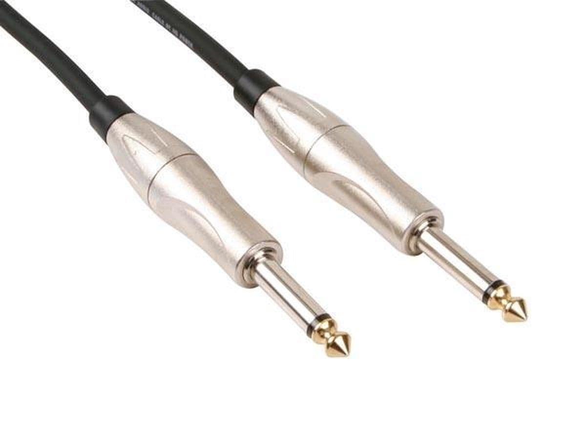 HQ-Power Patchkabel - 2 x jack 6.35 mm mannelijk mono - 2 m zwart