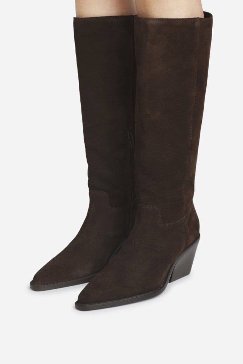 Bronx next-low-kole - Cowboylaarzen - 7cm hakhoogte - Donkerbruin