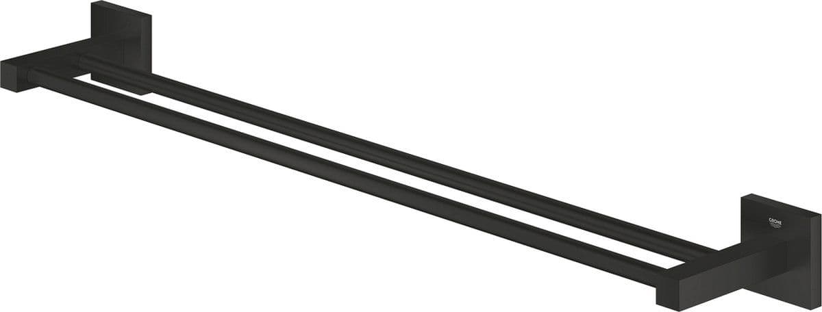 GROHE QuickFix Start Cube - Dubbele handdoekhouder - 654 mm - Matte Black