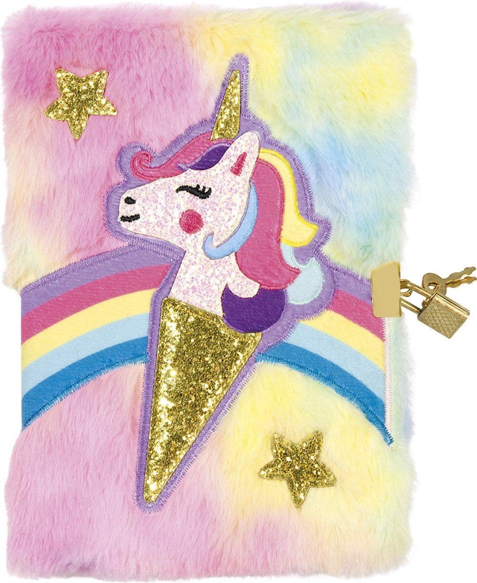 Unicorn - geheim dagboek 072107 - gouden slot - regenboogkleur