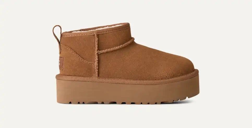 Ugg Classic Ultra Mini Platform - Kinderen laars - UGGplush™ wolmix - zwart - maat 38