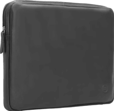 Zwarte leren laptop hoes