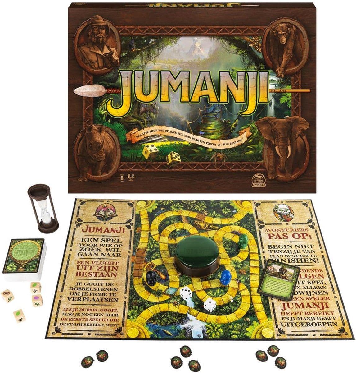 Jumanji - Avonturenbordspel - Voor 2 tot 4 spelers vanaf 8 jaar