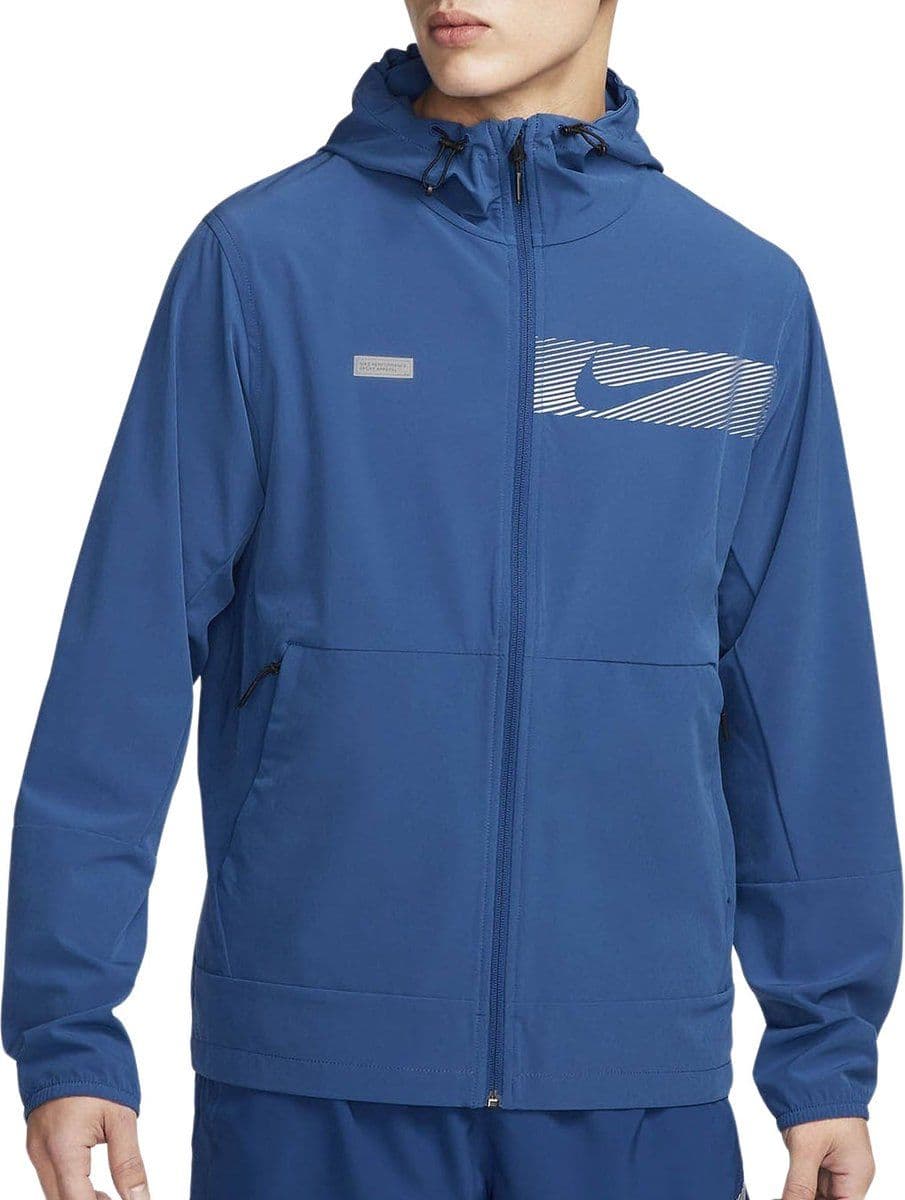 Unlimited Repel Hooded Sportjas Mannen - Relaxed fit - Waterafstotend - Blauw