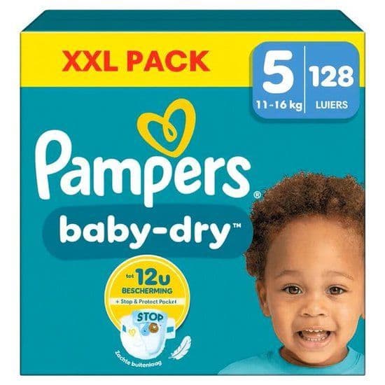 Pampers Baby-Dry Luiers Maat 5 (11-16kg) - 128 stuks