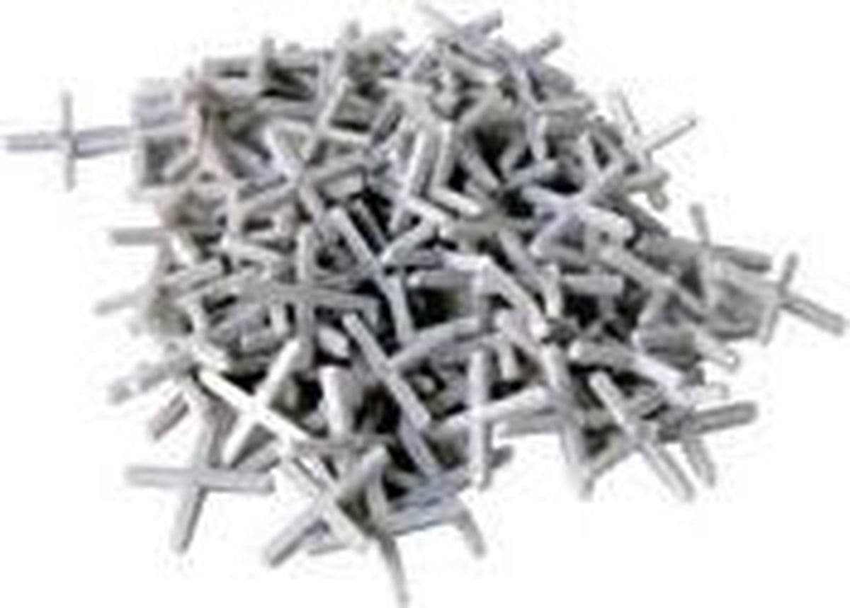 Toolland Tegelkruis - Voegkruisjes 4 mm - Kunststof Wit (250 stuks)