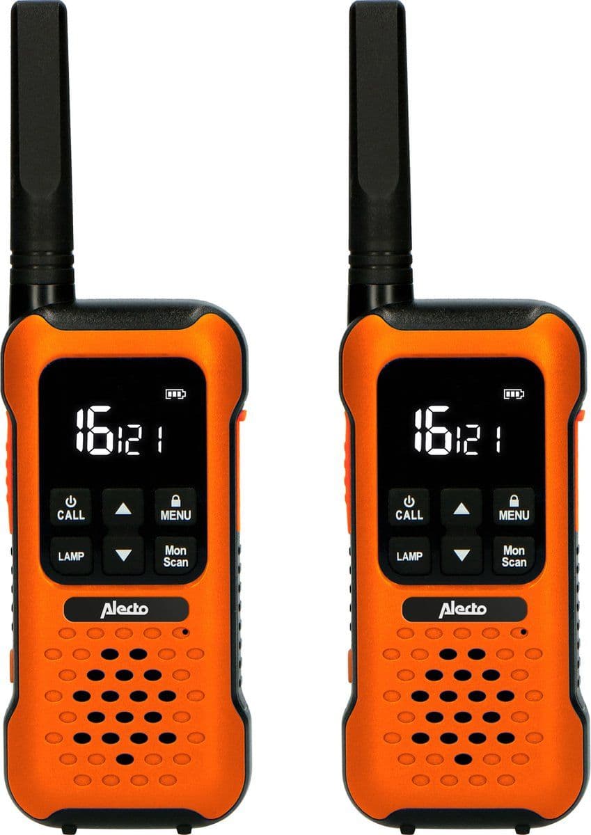 Alecto FR300OE - Walkie Talkie - Bereik tot 10 km - Waterdicht - Oranje (2 stuks)