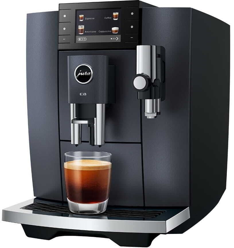 JURA E8 - Volautomatische Koffiemachine - Hot Brew Light Brew Sweet Foam - Cosmic Black