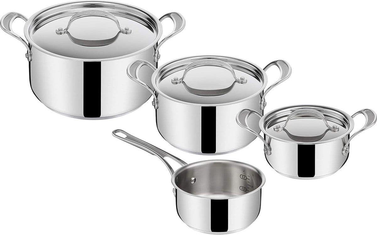 Jamie Oliver Cook's Classic - Pannenset - 7 delige - Roestvrij staal